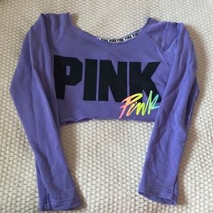Pink: Crop Top/ thin sweater material